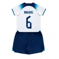 Englanti Harry Maguire #6 Koti Peliasu Lasten MM-kisat 2022 Lyhythihainen (+ Lyhyet housut)